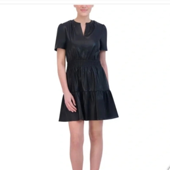 Vigoss Black Faux Leather Dress - Picture 4 of 4